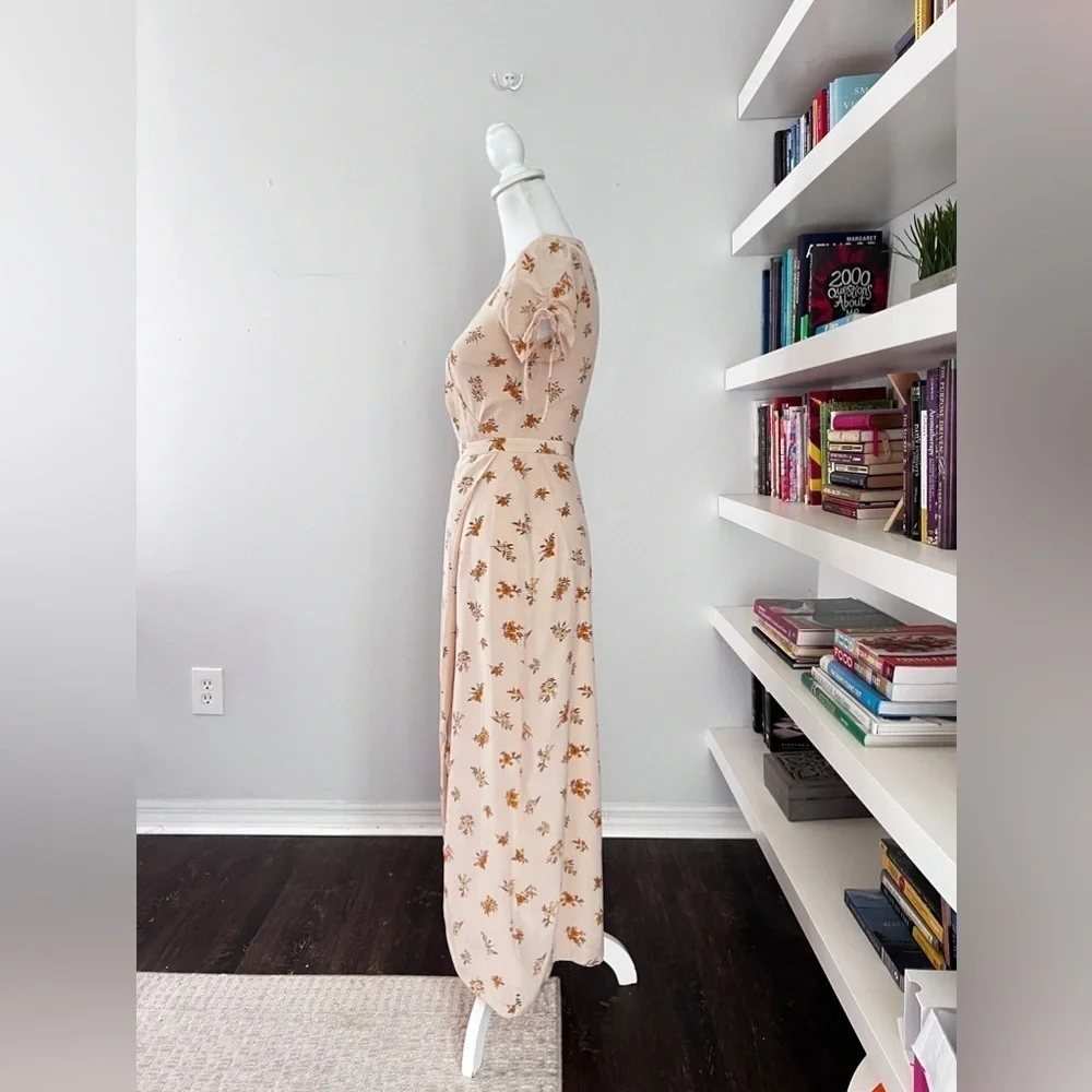 Madewell 100% Silk Faux Wrap Maxi Dress in Field Bouquet size 00 - Picture 8 of 16